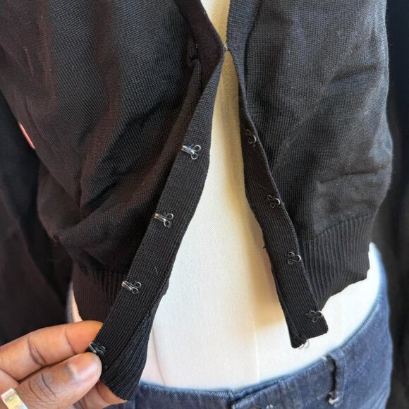 Vintage black cropped cardigan - Picture 6 of 7